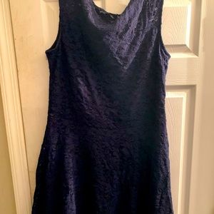 Love Chelsea Navy Blue sleeveless lace Aline dress size 3XL little below knee.
